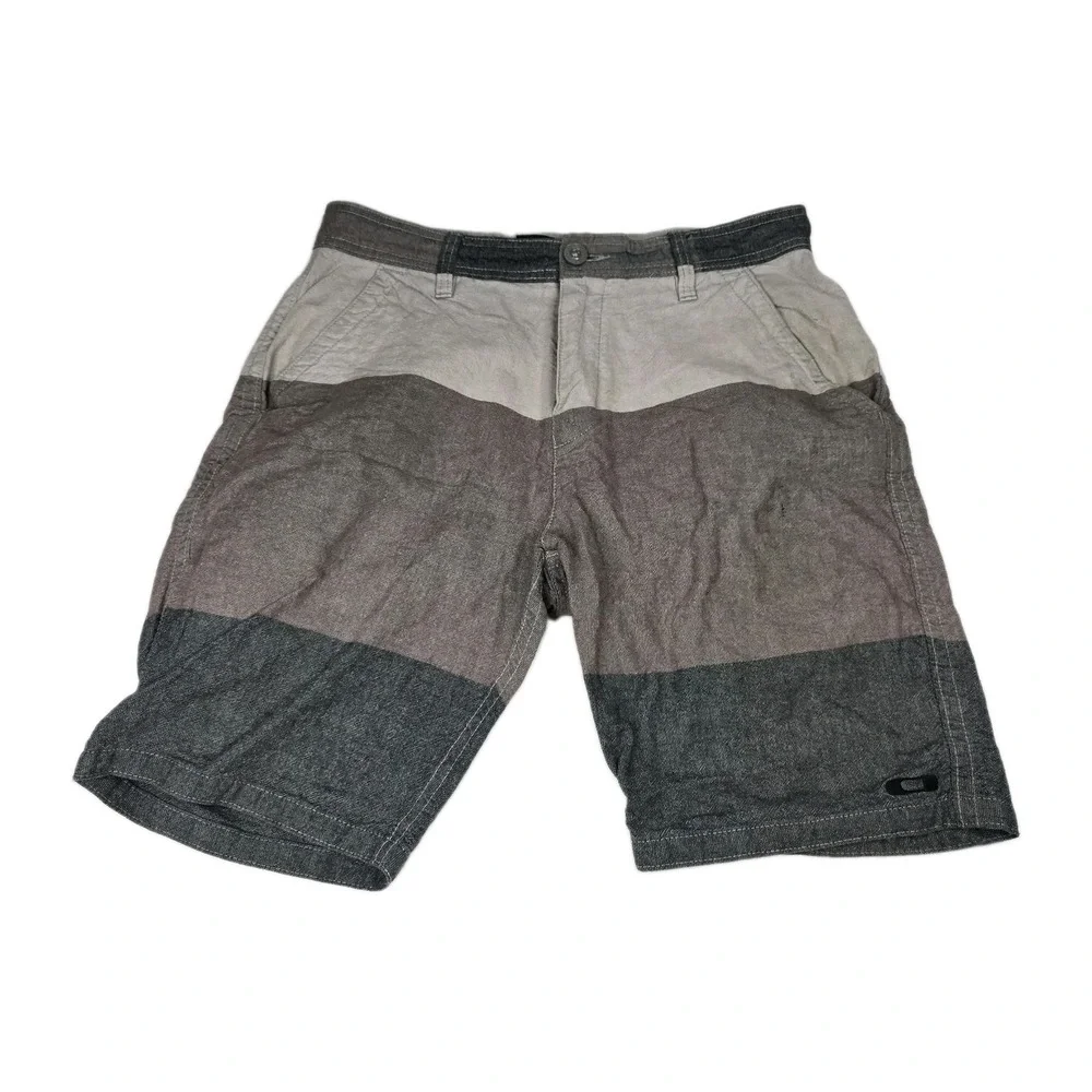 Oakley Shorts Mens 32 Slim Fit Casual Colorblock Striped Cotton Skate Walk